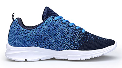 DAFENP Zapatillas de Running para Hombre Mujer Zapatos para Correr y Asfalto Aire Libre y Deportes Calzado Ligero Transpirable XZ747-M-blue-EU36