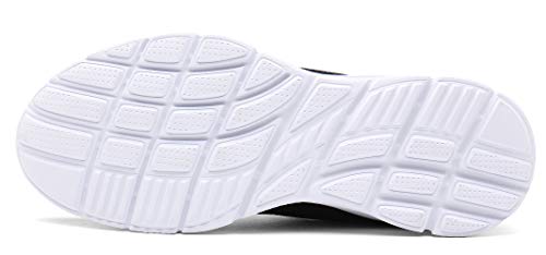 DAFENP Zapatillas de Running para Hombre Mujer Zapatos para Correr y Asfalto Aire Libre y Deportes Calzado Ligero Transpirable XZ747-M-halfblack-EU36