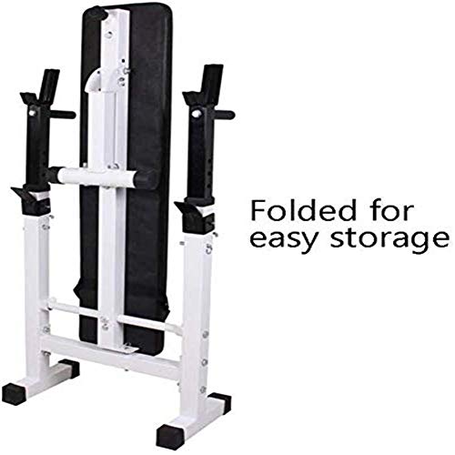 DAGCOT Banco de Entrenamiento Aparatos for hacer ejercicio Gimnasio Banco Banco Ejercicio ajustable banco de peso ajustable con las estaciones de inmersión, multi-ejercicio con barra for Heavy ejercic