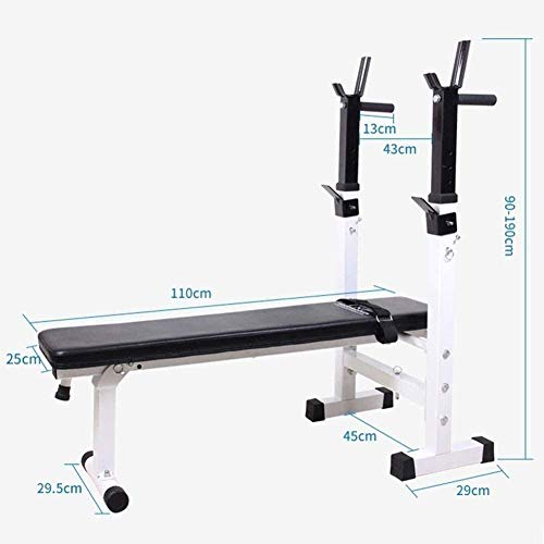 DAGCOT Banco de Entrenamiento Aparatos for hacer ejercicio Gimnasio Banco Banco Ejercicio ajustable banco de peso ajustable con las estaciones de inmersión, multi-ejercicio con barra for Heavy ejercic DAGCOT Banco de Entrenamiento Aparatos for hacer ejercicio Gimnasio Banco Banco Ejercicio ajustable banco de peso ajustable con las estaciones de inmersión, multi-ejercicio con barra for Heavy ejercic