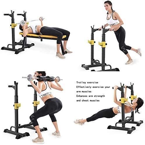 DAGCOT Equipo de ejercicio de entrenamiento de fuerza Equipo de ejercicio de múltiples funciones Multifunción Barbell Rack Capacidad Dip stand Home Gym Ajustable Squat Squat Rack Lifting Bench Press S DAGCOT Equipo de ejercicio de entrenamiento de fuerza Equipo de ejercicio de múltiples funciones Multifunción Barbell Rack Capacidad Dip stand Home Gym Ajustable Squat Squat Rack Lifting Bench Press S