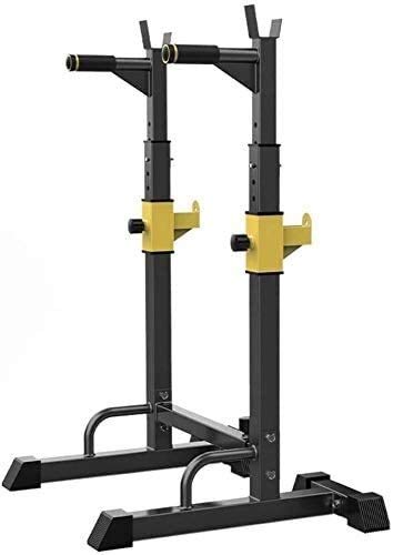 DAGCOT Equipo de ejercicio de entrenamiento de fuerza Equipo de ejercicio de múltiples funciones Multifunción Barbell Rack Capacidad Dip stand Home Gym Ajustable Squat Squat Rack Lifting Bench Press S