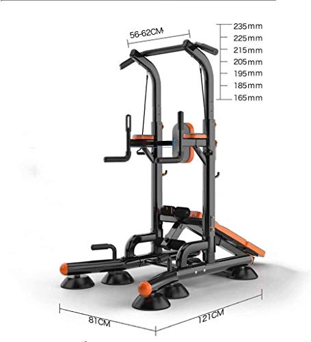 DAGCOT Fitness Power Tower Home Gym Gym Entrenamiento Ejercicio Pull Ups Equipos de Aptitud Placas de Interior Pulseras de Interior Pesadas Pesadas Pesadas Barras paralelas Multifuncionales Equipo de