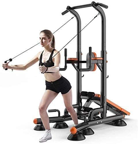 DAGCOT Fitness Power Tower Home Gym Gym Entrenamiento Ejercicio Pull Ups Equipos de Aptitud Placas de Interior Pulseras de Interior Pesadas Pesadas Pesadas Barras paralelas Multifuncionales Equipo de