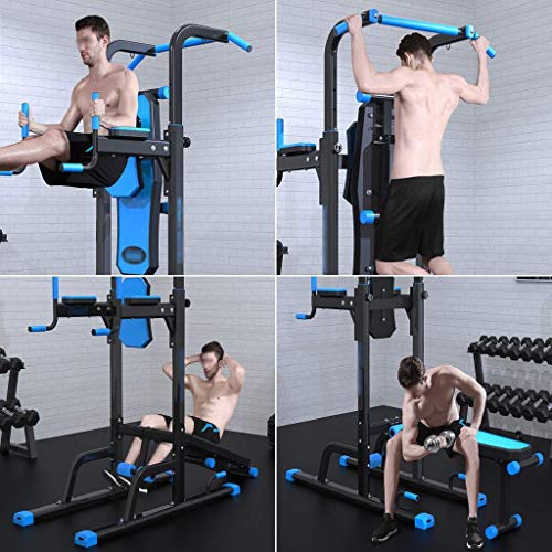 DAGCOT Inicio Gym Power Tower Fuerza Entrenamiento de entrenamiento Equipo de entrenamiento Digüe, barra horizontal interior multifuncional, de pie, torre de poder silencioso, estante de entrenamiento