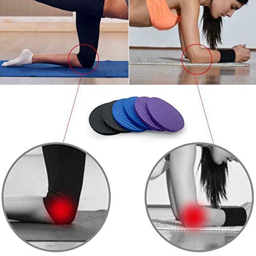 DAGONGJI 6pcs Rodilleras pequeñas y Redondas Estera de Yoga Acolchada y Antideslizante para Pilates y Gimnasia con Correa para el Hombro