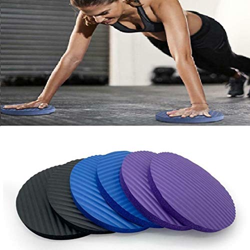 DAGONGJI 6pcs Rodilleras pequeñas y Redondas Estera de Yoga Acolchada y Antideslizante para Pilates y Gimnasia con Correa para el Hombro