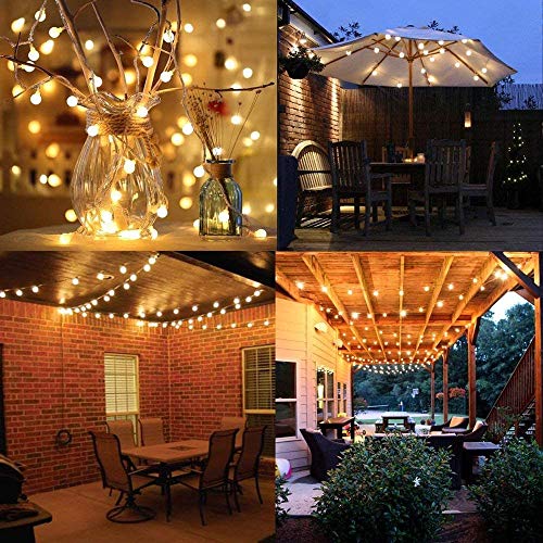 Dailyart Guirnalda de luces de 4 m impermeable IP44 con forma de bola, funciona con pilas, para jardín, boda, fiesta, color beige Dailyart Guirnalda de luces de 4 m impermeable IP44 con forma de bola, funciona con pilas, para jardín, boda, fiesta, color beige