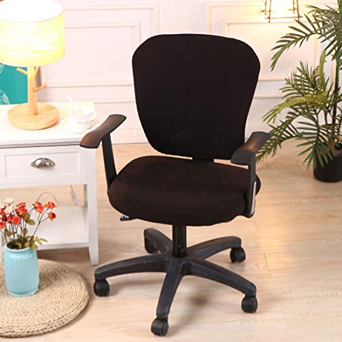 Dake Funda para Silla de Escritorio de Elásticas, Funda para Silla de Ordenador de Oficina Funda de Silla Dividida Simplismo Moderno Extraíbles Negro Dake Funda para Silla de Escritorio de Elásticas, Funda para Silla de Ordenador de Oficina Funda de Silla Dividida Simplismo Moderno Extraíbles Negro