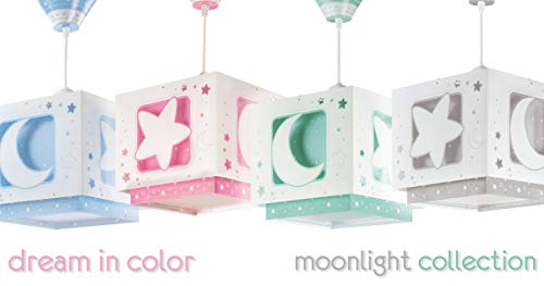 Dalber 63232E - Lámpara Colgante, Diseño Luna, Color Gris