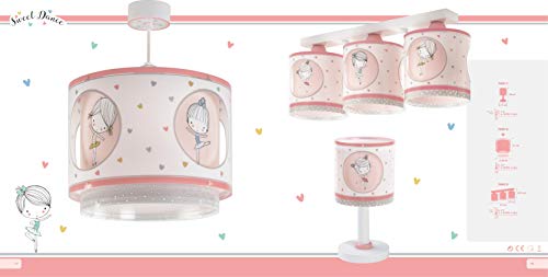 Dalber Sweet Dance Lámpara infantil de Techo Colgante Bailarinas, rosa Dalber Sweet Dance Lámpara infantil de Techo Colgante Bailarinas, rosa