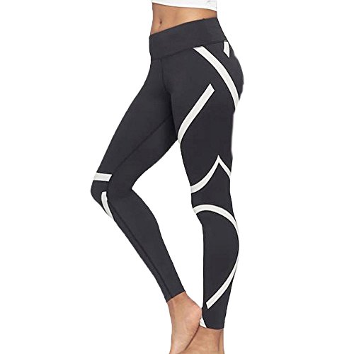 Damark Pantalones deportivas Mujer Pantalones Yoga Leggins Largos Deportivos Empalme Leggings para Running, Yoga y Ejercicio
