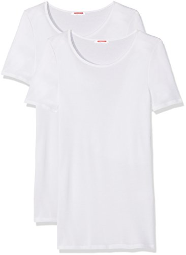 Damart Lot de 2 tee-Shirts Thermolactyl Camiseta térmica, Blanc (Blanc), XL (Pack de 2) para Mujer