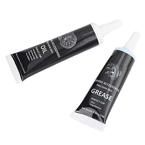 DaMohony Kit de limpieza para carrete de caña de pescar, rodamientos de rueda de peces, aceite lubricante de 15 ml + kit de herramientas de grasa de 10 g DaMohony Kit de limpieza para carrete de caña de pescar, rodamientos de rueda de peces, aceite lubricante de 15 ml + kit de herramientas de grasa de 10 g