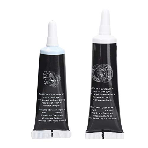 DaMohony Kit de limpieza para carrete de caña de pescar, rodamientos de rueda de peces, aceite lubricante de 15 ml + kit de herramientas de grasa de 10 g DaMohony Kit de limpieza para carrete de caña de pescar, rodamientos de rueda de peces, aceite lubricante de 15 ml + kit de herramientas de grasa de 10 g
