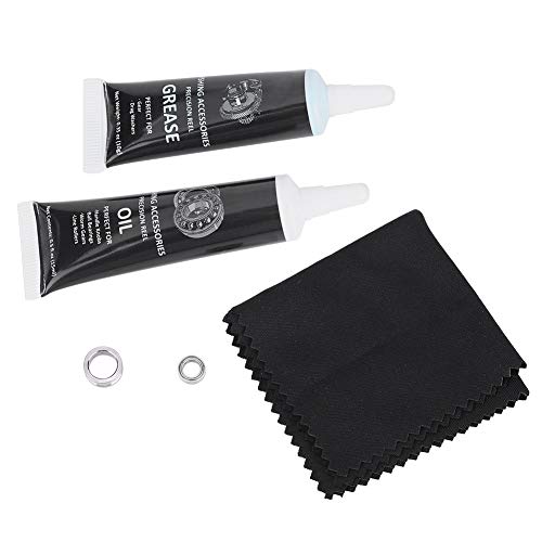 DaMohony Kit de limpieza para carrete de caña de pescar, rodamientos de rueda de peces, aceite lubricante de 15 ml + kit de herramientas de grasa de 10 g DaMohony Kit de limpieza para carrete de caña de pescar, rodamientos de rueda de peces, aceite lubricante de 15 ml + kit de herramientas de grasa de 10 g