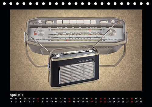 Dampfradios - Antike Radios mit Charme und Patina (Tischkalender 2019 DIN A5 quer): Eine bunte Mischung alter Rundfunk-Schätzchen (Monatskalender, 14 Seiten )