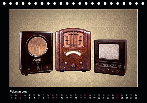 Dampfradios - Antike Radios mit Charme und Patina (Tischkalender 2019 DIN A5 quer): Eine bunte Mischung alter Rundfunk-Schätzchen (Monatskalender, 14 Seiten )