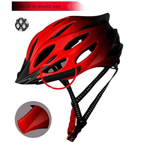 DaMuZ Casco Especializado de la Bici con luz Trasera de Seguridad LED Casco de Ciclo Ajustable Deporte Cascos Bici Bicicleta Camino Mountain Biking Motocicleta Hombres Mujeres Adultos