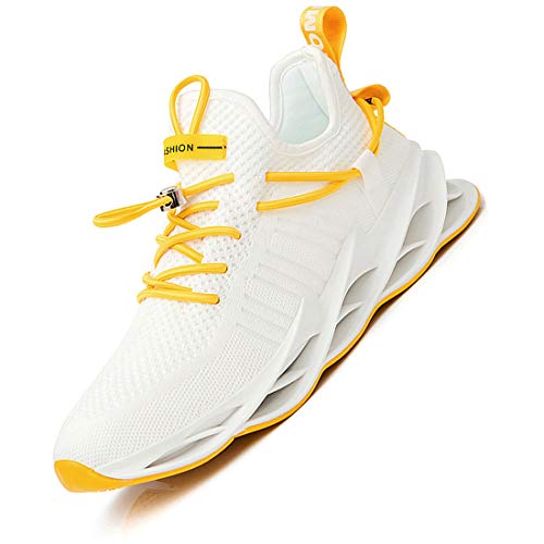 Damyuan Bambas Running Hombre Casual Gimnasio Tenis Trail Correr Zapatillas DeportivasGym Trekking Calzado Zapatos 44 (Blanco)