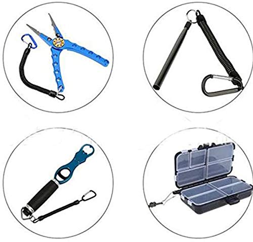 DANCEPANDAS 6 pces elástico Pesca Herramientas cuerda de seguridad, Pesca Kranholdt Boating Cuerdas Kayak Segura Alicates, pescado Herramientas Fishing Tackle accesorios