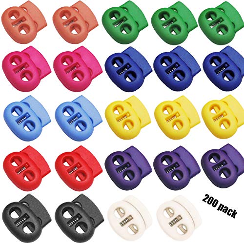 Dancepandas Cierre De Cuerda Con Resorte 200PCS Cerradura De Cordón Bloqueo De Cordones Cerraduras de Cable Para Cables Diámetro De Agujero Aprox 4mm Para Ropa y Mochila Con Cordón (Doble agujero) Dancepandas Cierre De Cuerda Con Resorte 200PCS Cerradura De Cordón Bloqueo De Cordones Cerraduras de Cable Para Cables Diámetro De Agujero Aprox 4mm Para Ropa y Mochila Con Cordón (Doble agujero)
