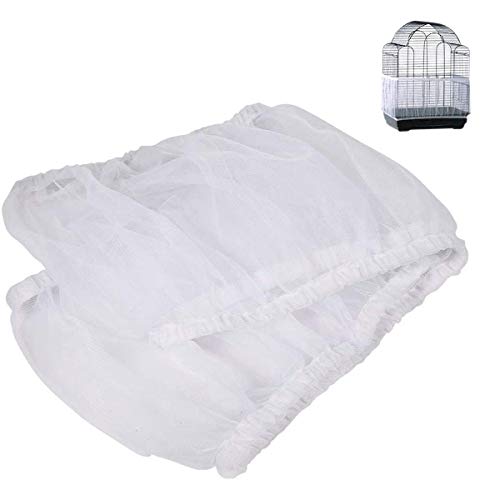 dancepandas Cubierta de Malla Jaula Pajaros 2PCS Nailon Limpieza Jaula Jaula Protectora Guard con Ventilación a Prueba de Polvo Funda Jaula Pajaro - Blanco, Talla M L dancepandas Cubierta de Malla Jaula Pajaros 2PCS Nailon Limpieza Jaula Jaula Protectora Guard con Ventilación a Prueba de Polvo Funda Jaula Pajaro - Blanco, Talla M L