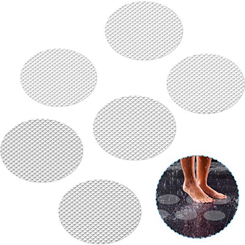 DanceWhale 20 pcs Transparentes Pegatinas Antideslizantes para Bañera, Ducha y Escaleras 10cm de Diámetro Adhesivos Alfombrilla Seguro para Bebe y Adulto