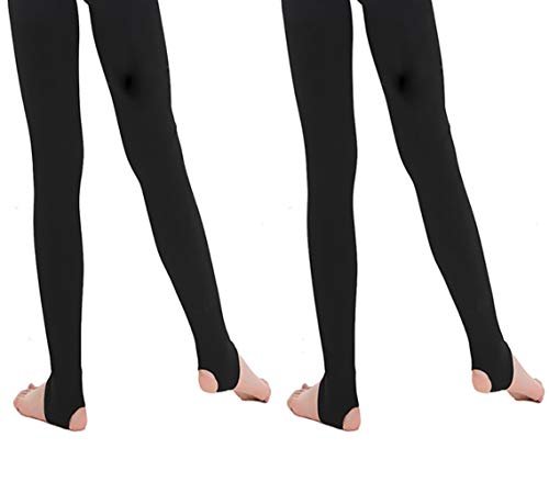 DANCEYOU 70DEN 2 Pares Medias Opacos Súper Elásticos con Pie y Sin Pie Leotardos Mujeres Leggings Niñas, Negro XL (con Tacón) DANCEYOU 70DEN 2 Pares Medias Opacos Súper Elásticos con Pie y Sin Pie Leotardos Mujeres Leggings Niñas, Negro XL (con Tacón)