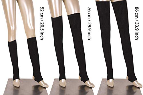 DANCEYOU 76cm Mujeres Calentadores la Pierna de Baile Yoga Ballet Calcetines de Otoño Invierno Calcetines la Pierna Largos de Punto sin Base, Negro DANCEYOU 76cm Mujeres Calentadores la Pierna de Baile Yoga Ballet Calcetines de Otoño Invierno Calcetines la Pierna Largos de Punto sin Base, Negro