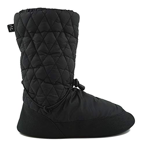 DANCEYOU Botas de Calentamiento Ballet Zapatos de Baile para Mujer Niño Negro M