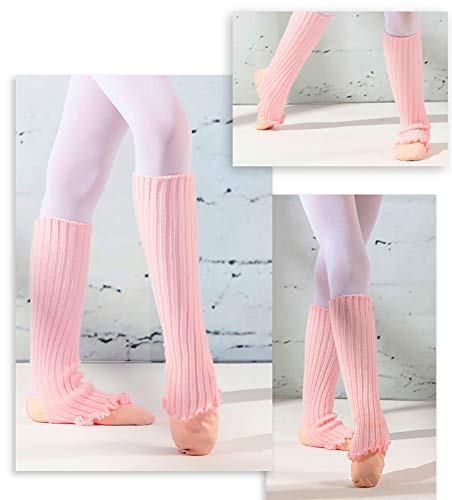 DANCEYOU Calentador de Piernas para Niña Calcetines la Pierna Calentadores de Punto Encima de la Rodilla Hasta el Muslo para Mujer Niña Danza Yoga, Rosa DANCEYOU Calentador de Piernas para Niña Calcetines la Pierna Calentadores de Punto Encima de la Rodilla Hasta el Muslo para Mujer Niña Danza Yoga, Rosa