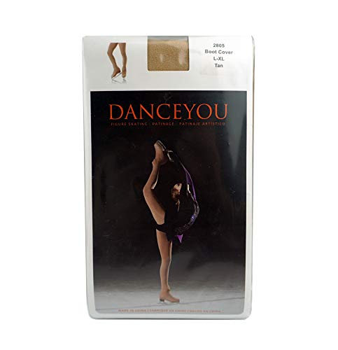 DANCEYOU Mallas Brillantes de Patinaje Artístico para Niños y Adultos con Hebillas Dobles y Cristal Centelleante Cubre Patins Elástico y Ajustado L-N DANCEYOU Mallas Brillantes de Patinaje Artístico para Niños y Adultos con Hebillas Dobles y Cristal Centelleante Cubre Patins Elástico y Ajustado L-N