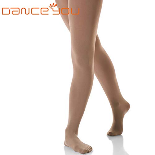 DANCEYOU Mallas de Patinaje Artístico con Hebilla Doble para Niños y Adultos Medias Carne Mujer Invierno Elástico y Ajustado, Cubre Pies L-A DANCEYOU Mallas de Patinaje Artístico con Hebilla Doble para Niños y Adultos Medias Carne Mujer Invierno Elástico y Ajustado, Cubre Pies L-A
