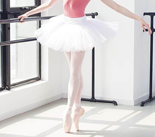 DANCEYOU Profesional Falda Tutu de Ballet para Mujer 7 Capas Short Falda de Tul Accesorios de Vestimenta de Baile Vestirse Disfraces Danza con Calzoncillos, Blanco XS DANCEYOU Profesional Falda Tutu de Ballet para Mujer 7 Capas Short Falda de Tul Accesorios de Vestimenta de Baile Vestirse Disfraces Danza con Calzoncillos, Blanco XS