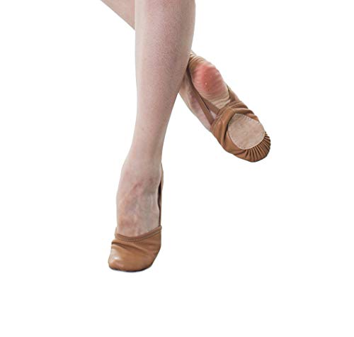 DANCEYOU Punteras Gimnasia Ritmica Zapatillas Media Suela de Cuero Antideslizantes y Duraderas para Ballet Danza del Vientre Jazz Yoga Danza Moderna, Marrón L DANCEYOU Punteras Gimnasia Ritmica Zapatillas Media Suela de Cuero Antideslizantes y Duraderas para Ballet Danza del Vientre Jazz Yoga Danza Moderna, Marrón L