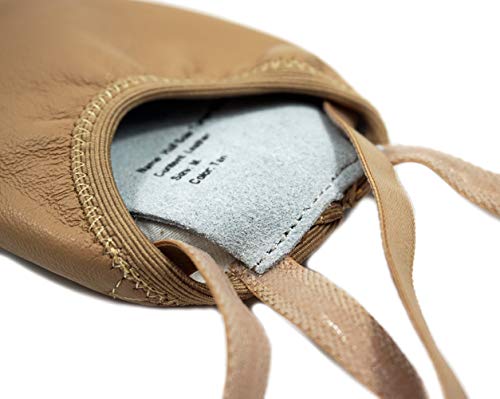 DANCEYOU Punteras Gimnasia Ritmica Zapatillas Media Suela de Cuero Antideslizantes y Duraderas para Ballet Danza del Vientre Jazz Yoga Danza Moderna, Marrón L DANCEYOU Punteras Gimnasia Ritmica Zapatillas Media Suela de Cuero Antideslizantes y Duraderas para Ballet Danza del Vientre Jazz Yoga Danza Moderna, Marrón L