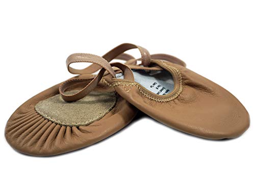 DANCEYOU Punteras Gimnasia Ritmica Zapatillas Media Suela de Cuero Antideslizantes y Duraderas para Ballet Danza del Vientre Jazz Yoga Danza Moderna, Marrón L DANCEYOU Punteras Gimnasia Ritmica Zapatillas Media Suela de Cuero Antideslizantes y Duraderas para Ballet Danza del Vientre Jazz Yoga Danza Moderna, Marrón L