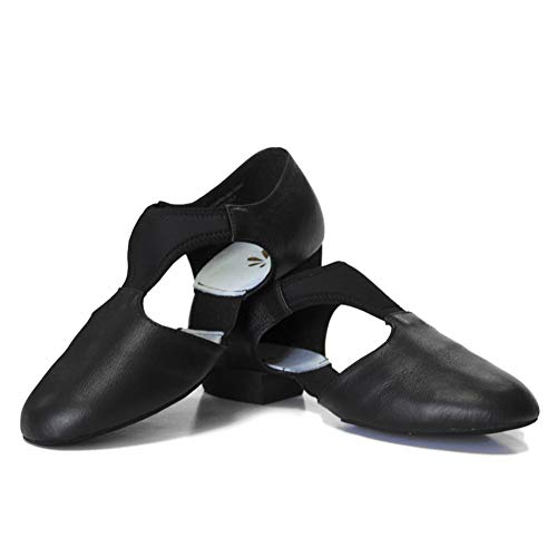 DANCEYOU Sandalias Zapatos de práctica de enseñanza contemporánea con Suela de Gamuza Sandalias de enseñanza de Cuero para Bailarina, Negro 245 DANCEYOU Sandalias Zapatos de práctica de enseñanza contemporánea con Suela de Gamuza Sandalias de enseñanza de Cuero para Bailarina, Negro 245