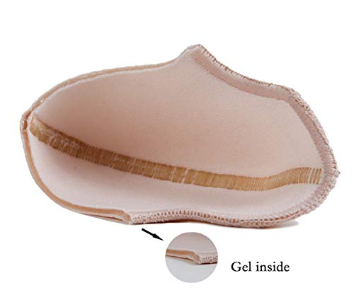 DANCEYOU Suave algodón y Gel de Silicona Ballet Zapatos de Punta de Dedo en los pies Almohadillas Forefoot Apoyo Protección Mujeres Niñas