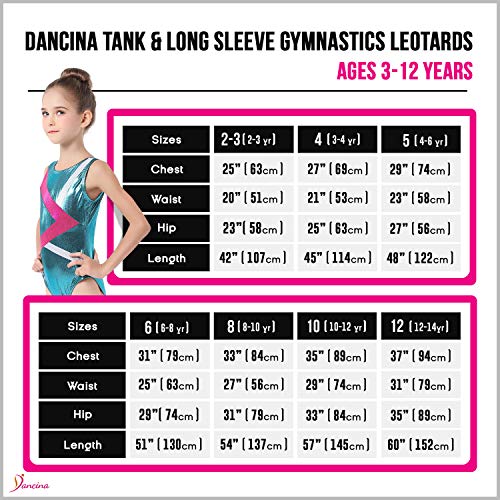 Dancina - Maillots de Gimnasia Leotardo para Niña 10-11 años Sparkle Pink