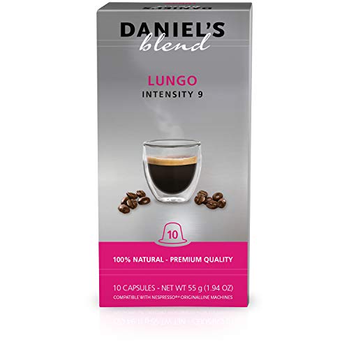 Daniel's Blend Cápsulas de café compatibles con máquinas Nespresso Lungo (100 Cápsulas)