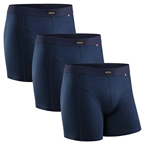 DANISH ENDURANCE Bóxers para Hombres Pack de 3 (Azul Marino, Medium)