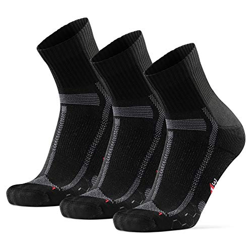 DANISH ENDURANCE Calcetines de Running para Largas Distancias 3 Par (Negro/Gris, EU 43-47) DANISH ENDURANCE Calcetines de Running para Largas Distancias 3 Par (Negro/Gris, EU 43-47)