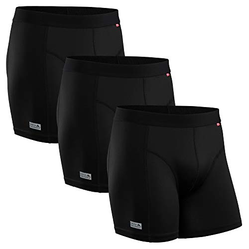 DANISH ENDURANCE Calzoncillos Bóxer de Deporte Pack de 3 (Negro, XXX-Large)