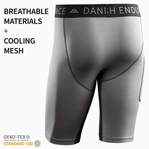 DANISH ENDURANCE Compression Tights 2-Pack (Multicolor (1x Gris, 1x Negro), M)