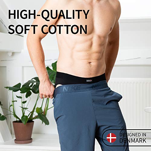 DANISH ENDURANCE Slip para Hombre en Coton Pack de 3 (Negro, Large)