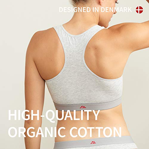 DANISH ENDURANCE Sujetador Mujer en Coton organico (Gris, Medium) DANISH ENDURANCE Sujetador Mujer en Coton organico (Gris, Medium)