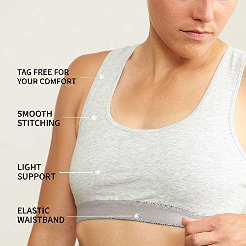 DANISH ENDURANCE Sujetador Mujer en Coton organico (Gris, Medium) DANISH ENDURANCE Sujetador Mujer en Coton organico (Gris, Medium)