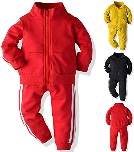 Dannel Baby Boys Girls Tracksuit Sweatshirt Top + Sweatpants Zipper Coat Outfits Set Long Sleeve Pants Sportswear,Black,3-4T Dannel Baby Boys Girls Tracksuit Sweatshirt Top + Sweatpants Zipper Coat Outfits Set Long Sleeve Pants Sportswear,Black,3-4T